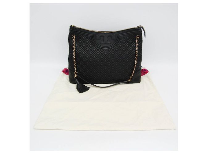 Borsa a Spalla Trapuntata Tory Burch Nero - vista 2