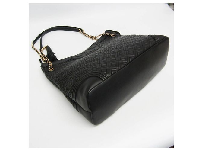 Borsa a Spalla Trapuntata Tory Burch Nero - vista 8