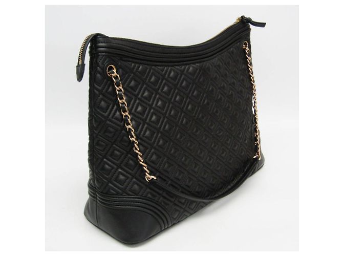 Borsa a Spalla Trapuntata Tory Burch Nero - vista 9