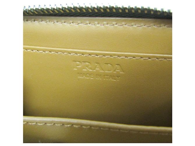 Prada RE-NYLON Münz-Kartenhalter Khaki Hellbraun - Ansicht 11