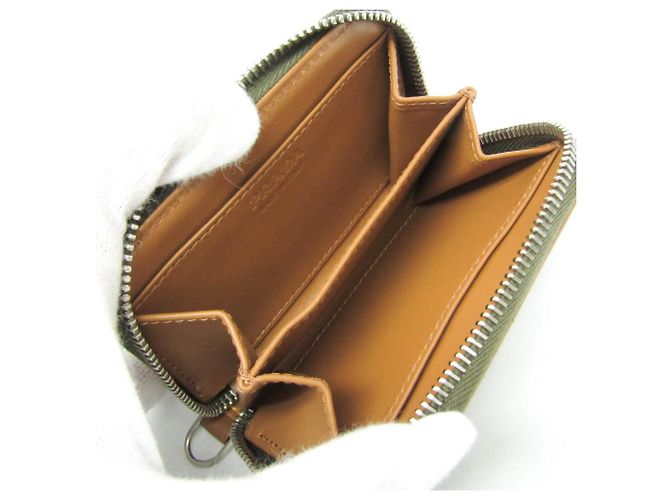 Prada RE-NYLON Münz-Kartenhalter Khaki Hellbraun - Ansicht 3