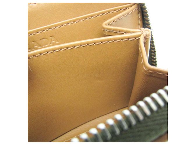 Prada RE-NYLON Münz-Kartenhalter Khaki Hellbraun - Ansicht 9