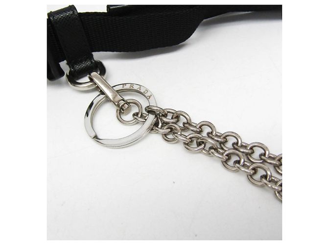 Pochette Cintura Tessuto Prada in Pelle Nera Nero - vista 11