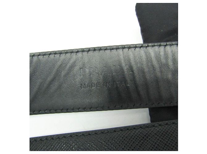 Pochette Cintura Tessuto Prada in Pelle Nera Nero - vista 17