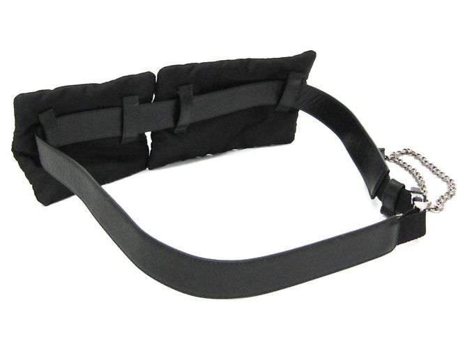Pochette Cintura Tessuto Prada in Pelle Nera Nero - vista 2