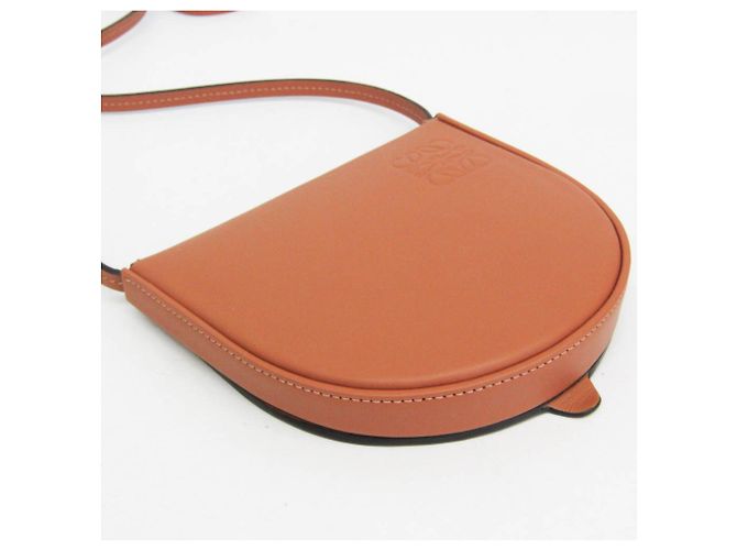 Loewe Borsa a Tacco Piccola Borsa a Spalla in Pelle per Donne Marrone - vista 9