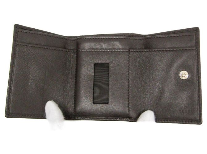 Portafoglio tri-fold da donna Gucci in tela GG e pelle Marrone Beige - vista 4
