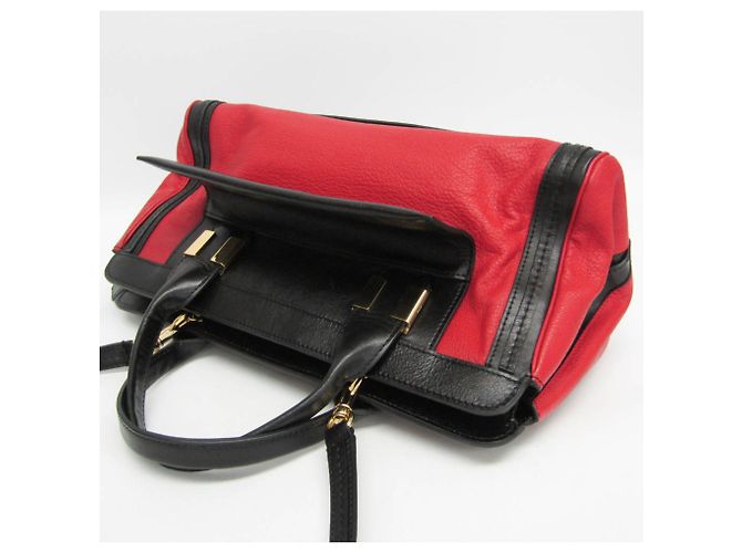 Borsa in pelle Chloé Alice per donne Nero Rosso - vista 7