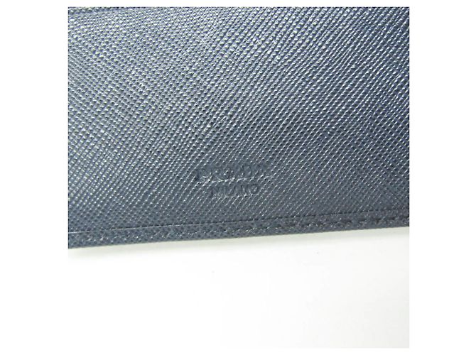 Prada Saffiano Men's Leather Bill Wallet Navy blue - view 10