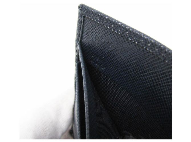 Prada Saffiano Men's Leather Bill Wallet Navy blue - view 11