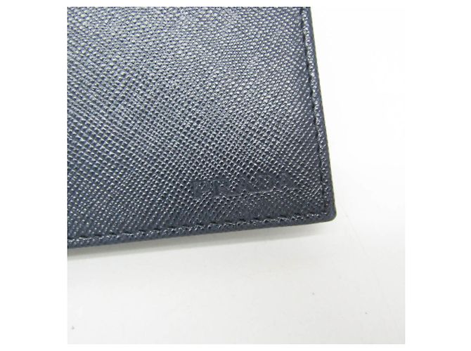 Prada Saffiano Men's Leather Bill Wallet Navy blue - view 9