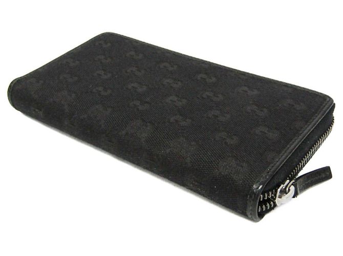 Portafoglio lungo bi-fold Gucci in nero - vista 3
