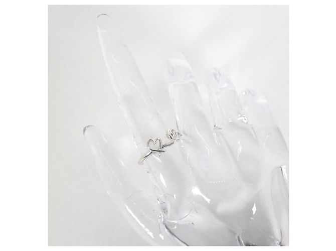 Tiffany & Co. 925 Diamant Liebendes Herz Drahtring - Ansicht 5