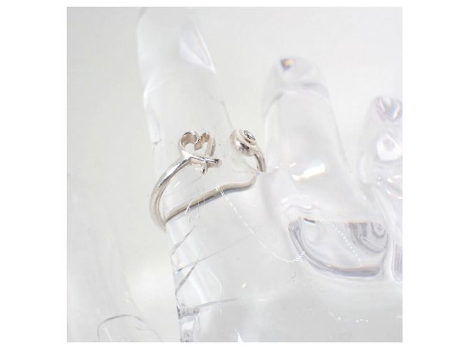 Tiffany & Co. 925 Diamant Liebendes Herz Drahtring - Ansicht 8