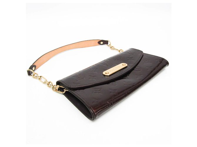 Borsa a Spalla Louis Vuitton Monogram Vernis Sunset Bluebird Bordò - vista 10