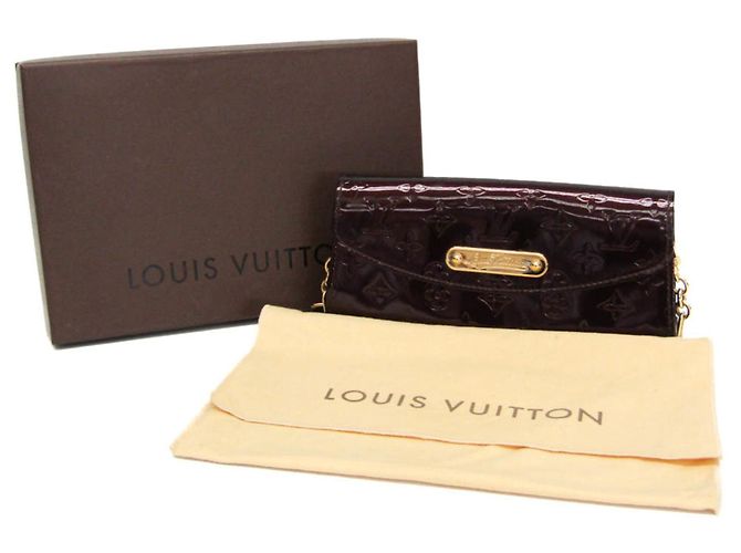 Borsa a Spalla Louis Vuitton Monogram Vernis Sunset Bluebird Bordò - vista 2