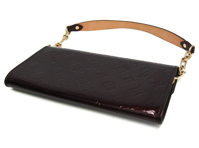 Borsa a Spalla Louis Vuitton Monogram Vernis Sunset Bluebird Bordò - vista 3