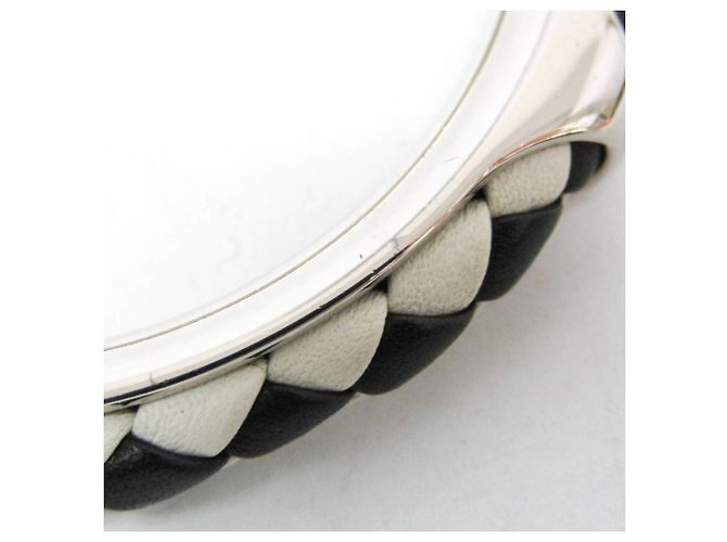 Collana Pendente Intrecciato Grand Kyoto Loop di Hermès Nero Bianco - vista 10