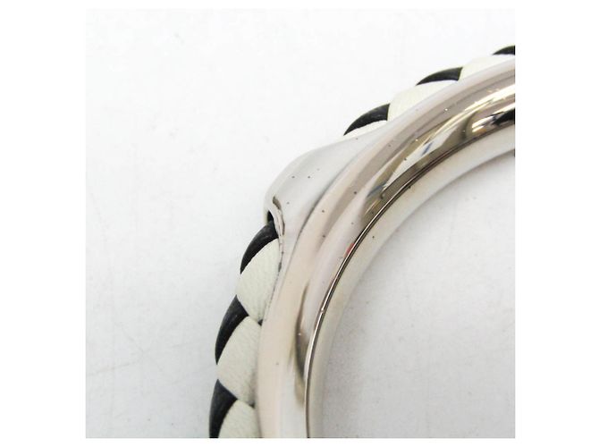Collana Pendente Intrecciato Grand Kyoto Loop di Hermès Nero Bianco - vista 11