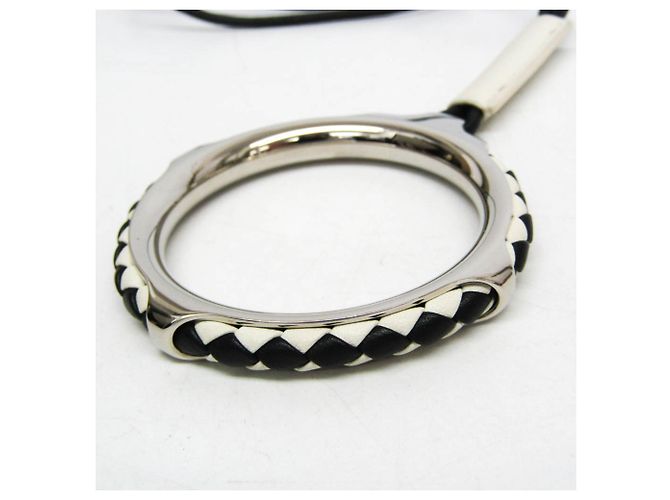 Collana Pendente Intrecciato Grand Kyoto Loop di Hermès Nero Bianco - vista 14