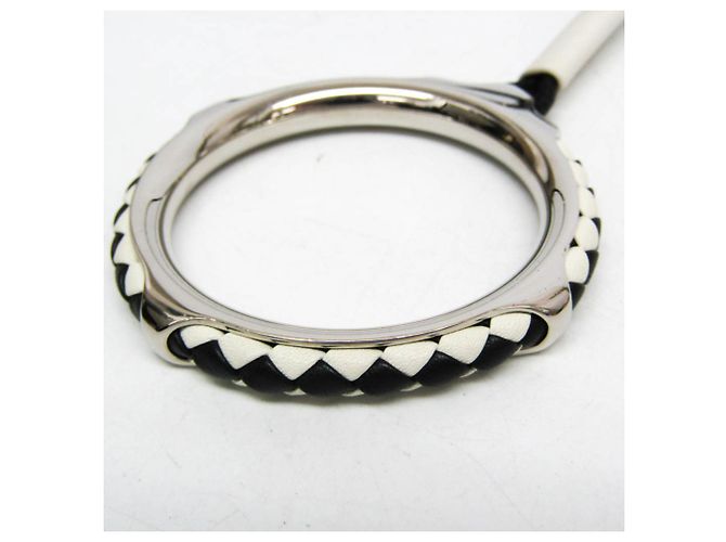 Collana Pendente Intrecciato Grand Kyoto Loop di Hermès Nero Bianco - vista 15