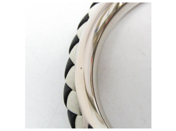 Collana Pendente Intrecciato Grand Kyoto Loop di Hermès Nero Bianco - vista 6