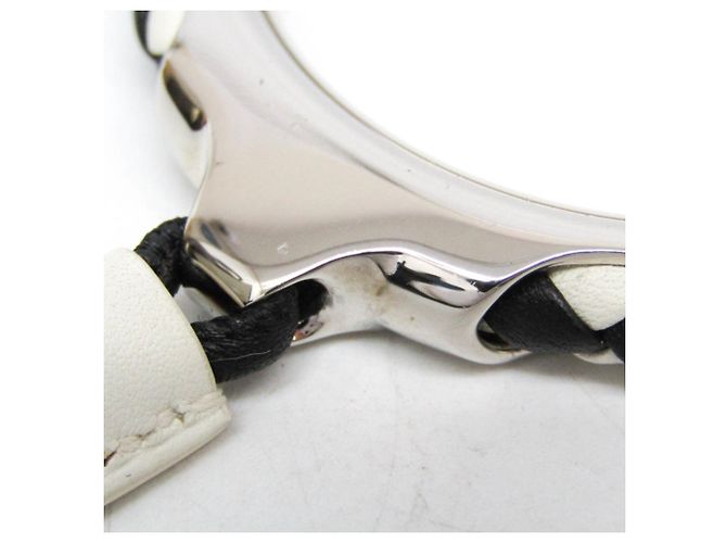 Collana Pendente Intrecciato Grand Kyoto Loop di Hermès Nero Bianco - vista 8