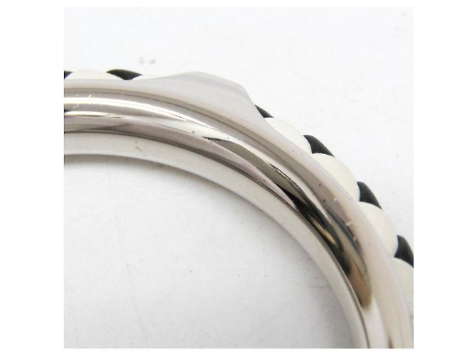 Collana Pendente Intrecciato Grand Kyoto Loop di Hermès Nero Bianco - vista 9