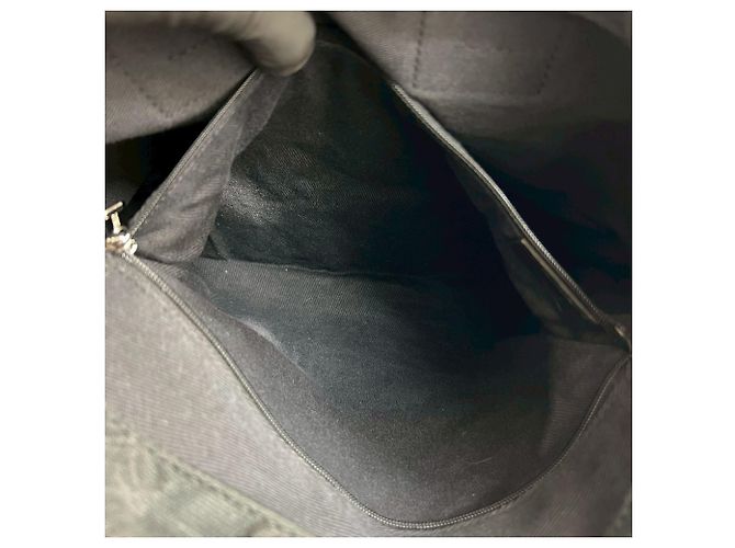 Loewe schwarze Canvas-Leder-Handtasche - Ansicht 10