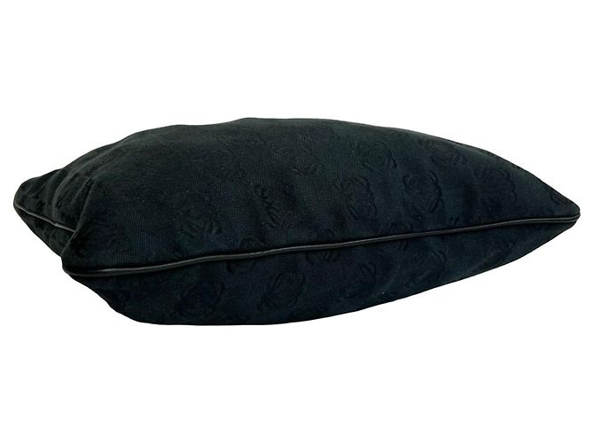 Loewe schwarze Canvas-Leder-Handtasche - Ansicht 7