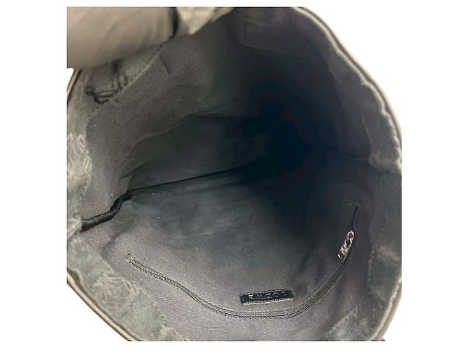 Loewe schwarze Canvas-Leder-Handtasche - Ansicht 9