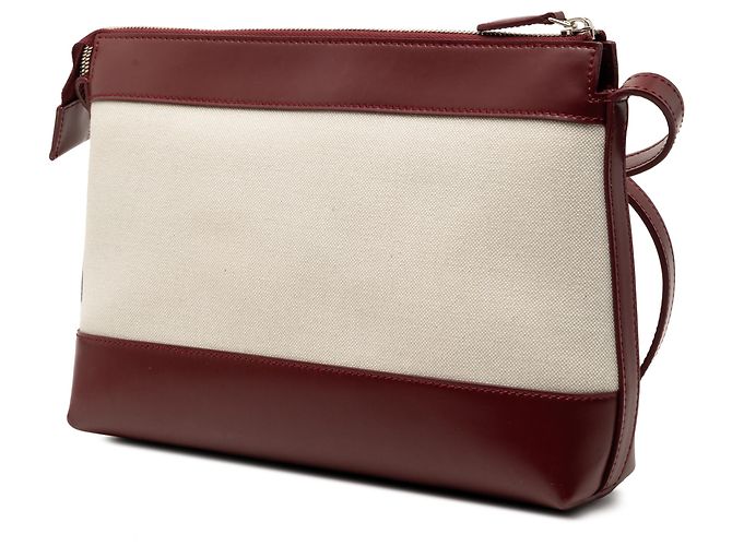 Borsa a tracolla in tela marrone con logo Balenciaga Beige - vista 2