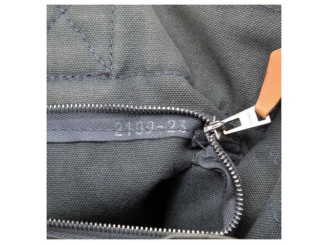 Hermès Borsa Fourre Tout PM in Tela Grigia Marrone Grigio antracite - vista 6