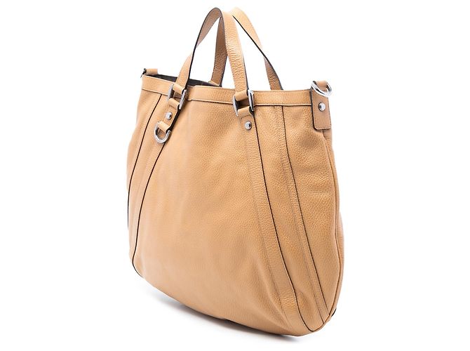 Borsa Gucci Abbey D Ring in pelle marrone Marrone chiaro - vista 2