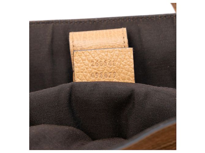 Borsa Gucci Abbey D Ring in pelle marrone Marrone chiaro - vista 6