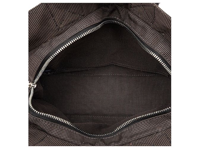 Hermès Tasche Herline PM aus grauem Canvas Braun Anthrazitgrau - Ansicht 4