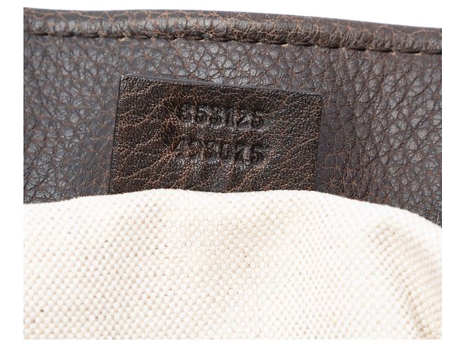 Borsa tote in pelle marrone Laidback Crafty di Gucci Marrone scuro - vista 5