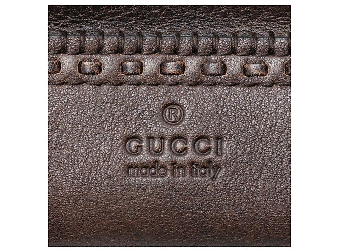 Borsa tote in pelle marrone Laidback Crafty di Gucci Marrone scuro - vista 6