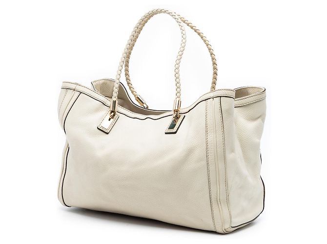 Gucci Weiße Mittelgroße Leder Bella Tote Roh - Ansicht 2