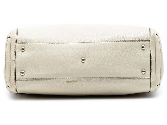 Gucci Weiße Mittelgroße Leder Bella Tote Roh - Ansicht 3