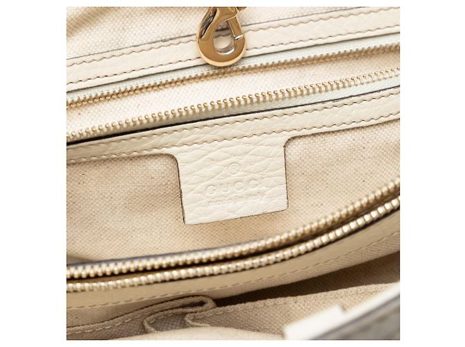 Gucci Weiße Mittelgroße Leder Bella Tote Roh - Ansicht 5