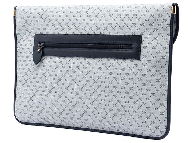 Clutch Micro GG Supreme Grigio Gucci Marrone - vista 2