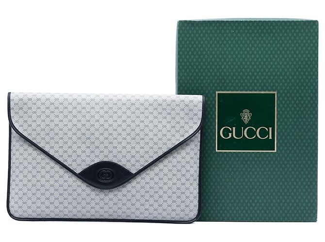 Clutch Micro GG Supreme Grigio Gucci Marrone - vista 8