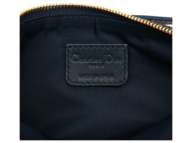Pochette Saddle Mini Diorissimo in tela blu Dior Blu navy - vista 5