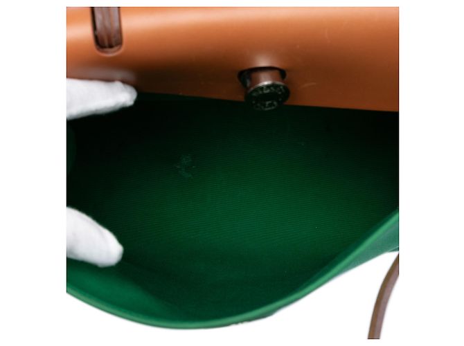 Hermès Borsa Herbag Zip 31 Verde Toile - vista 4