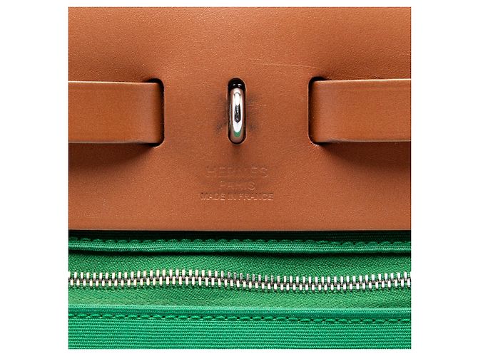 Hermès Borsa Herbag Zip 31 Verde Toile - vista 5