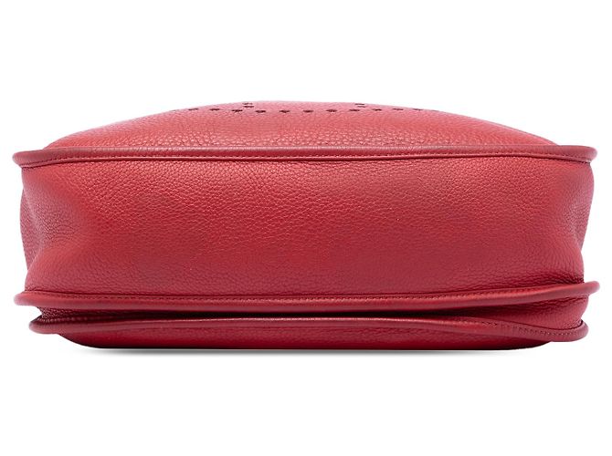 Hermès Evelyne III 33 in Pelle Clemence Rossa Rosso Bordò - vista 3