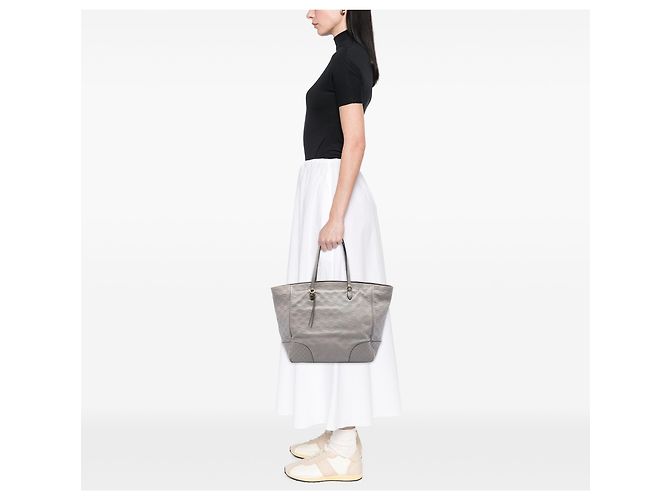 Gucci Gray Guccissima Bree Tote Brown - view 7