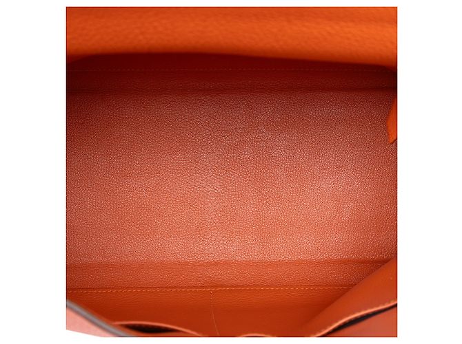 Hermès Arancione Togo Kelly II Retourne 35 - vista 4