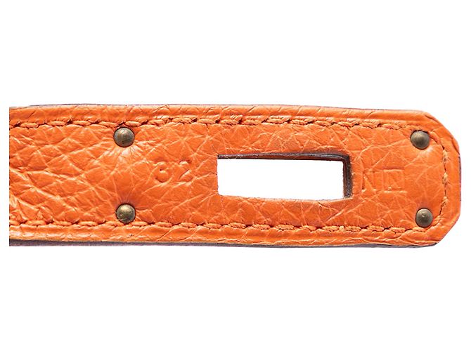 Hermès Arancione Togo Kelly II Retourne 35 - vista 6